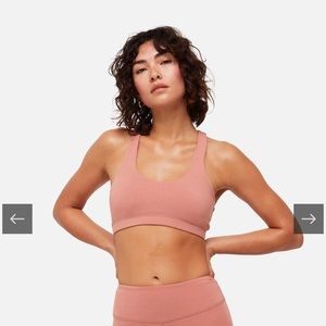MATE the Label Organic Stretch Sports Bra in Rose